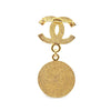Secondhand Chanel Gold Plated CC Medallion Brooch