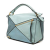 LOEWE Small Tricolor Calfskin Puzzle Satchel Secondhand