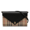 Burberry House Check Canvas and Leather Hannah Wallet on Strap Secondhand
