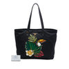Prada Saffiano Trimmed Tessuto Parrot Applique Tote Secondhand