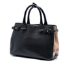 Burberry Small House Check and Leather Banner Satchel Secondhand