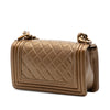 Chanel Small Quilted Metallic Lambskin Boy Flap Secondhand