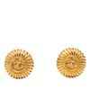 Chanel CC Gold Plated Round Clip On Earrings Secondhand