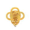 Secondhand Chanel Gold Plated Gripoix Clover Clip On Earrings