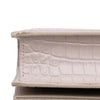 Saint Laurent Croc Embossed Leather Monogram Kate Tassel Wallet on Chain Secondhand