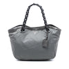 Prada Metallic Leather Trimmed Tessuto Tote Secondhand