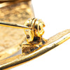 Chanel Gold Plated CC Brooch Secondhand