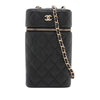 Chanel CC Quilted Caviar Phone Holder With Chain Secondhand