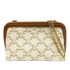 Celine Triomphe Coated Canvas Clutch On Chain Secondhand