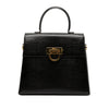 Ferragamo Lizard Embossed Leather Gancini Iconic Top Handle Bag Secondhand