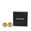 Chanel Gold Plated and Silver Plated CC Round Clip On Earrings Secondhand