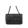 Chanel Chevron Lambskin So Black Reissue 2.55 Double Flap 225 Secondhand