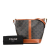 Celine Small Triomphe Coated Canvas Bucket Bag Secondhand