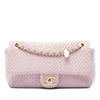 Chanel Medium Chevron Wrinkled Calfskin Medallion Charm Flap Secondhand