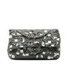 Chanel Medium Cotton Striped Double Flap Secondhand