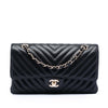 Chanel Medium Classic Chevron Lambskin Double Flap Secondhand