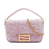 Fendi Mini Zucca Embossed Velvet Baguette Satchel Secondhand