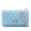 Chanel CC Quilted Denim Wallet on Chain Secondhand