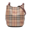 Secondhand Burberry Haymarket Check Coated Canvas Lorne Bucket Bag
