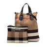 Burberry Mega Check Canvas Tottenham Brit Satchel Secondhand