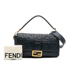 Fendi Large Zucca Embossed Leather Baguette Satchel Secondhand