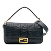 Fendi Large Zucca Embossed Leather Baguette Satchel Secondhand