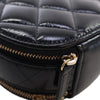 Chanel Quilted Glazed Lambskin Handle With Care Round Vanity Case with Chain Secondhand