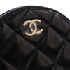Chanel Quilted Glazed Lambskin Handle With Care Round Vanity Case with Chain Secondhand