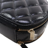 Chanel Quilted Glazed Lambskin Handle With Care Round Vanity Case with Chain Secondhand