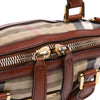 Burberry Small Leather Trimmed House Check Canvas Bridle Orchard Satchel Secondhand