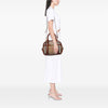 Burberry Small Leather Trimmed House Check Canvas Bridle Orchard Satchel Secondhand