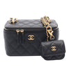 Chanel Quilted Caviar CC Vanity Case With Chain Secondhand