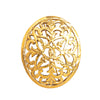Chanel Gold Plated Round Brooch Secondhand
