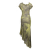 Secondhand Roberto Cavalli Leaf Printed Dress - '90s