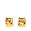 Chanel Gold Plated CC Clip On Earrings Secondhand