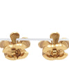 Chanel Gold Plated and Resin CC Flower Push Back Earrings Secondhand