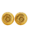 Secondhand Chanel Gold Plated CC Round Clip On Earrings