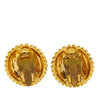 Secondhand Chanel Gold Plated CC Round Clip On Earrings