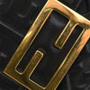Fendi Zucca Embossed Leather Baguette Phone Pouch Satchel Secondhand
