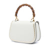 Gucci Calfskin Frame Print Bamboo Web Top Handle Bag Secondhand