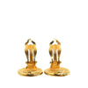 Chanel CC Gold Plated Rue Cambon Round Clip On Earrings Secondhand