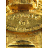 Chanel CC Gold Plated Rue Cambon Round Clip On Earrings Secondhand