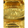 Chanel CC Gold Plated Rue Cambon Round Clip On Earrings Secondhand