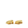 Chanel CC Gold Plated Rue Cambon Round Clip On Earrings Secondhand