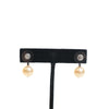 Chanel CC Brass Strass and Faux Pearl Drop Push Back Earrings Secondhand