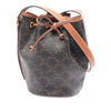 Celine Small Triomphe Coated Canvas Drawstring Bucket Bag Secondhand