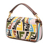 Fendi Sarah Coleman Zucca Embroidered Canvas Fish Eye Vertigo Baguette Satchel Secondhand