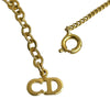 Dior Gold Plated CD Logo Pendant Necklace Secondhand