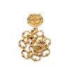 Chanel CC Gold Plated Medallion Wide Link Bracelet Secondhand