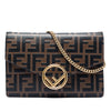 Fendi Zucca Embossed Leather F Is Fendi Envelope Wallet On Chain Secondhand